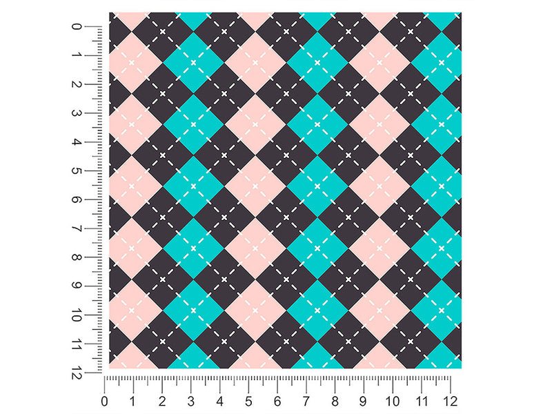 aqua addiction argyle 1ft x 1ft Craft Sheets