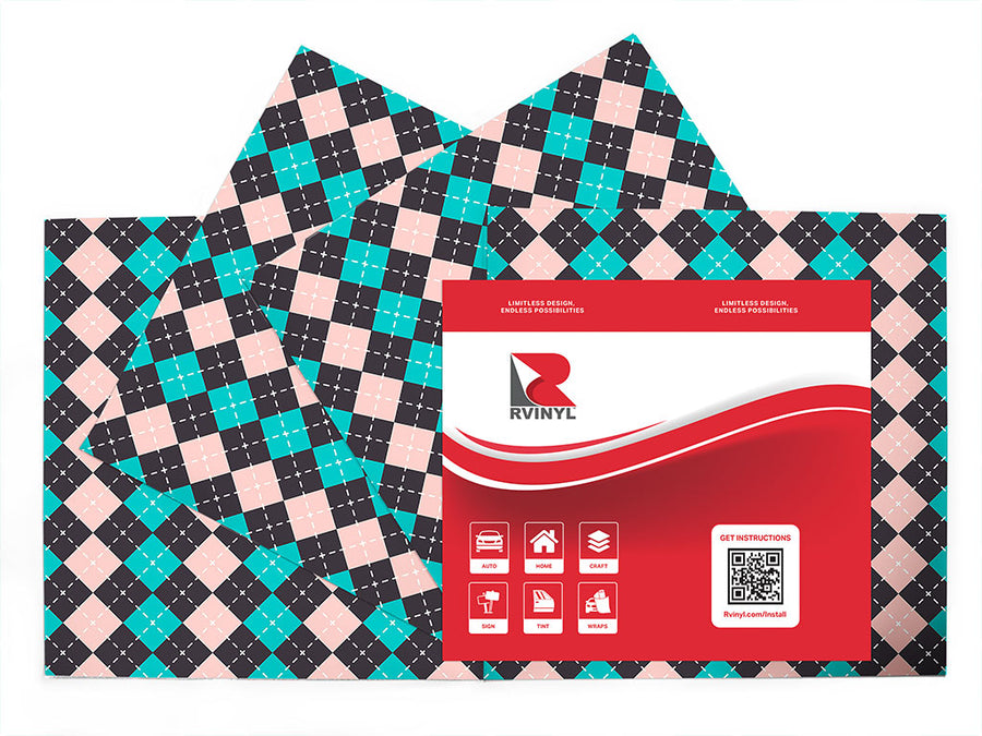 aqua addiction argyle Craft Vinyl Sheet Pack