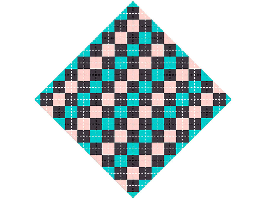 Aqua Addiction Argyle Vinyl Wrap Pattern