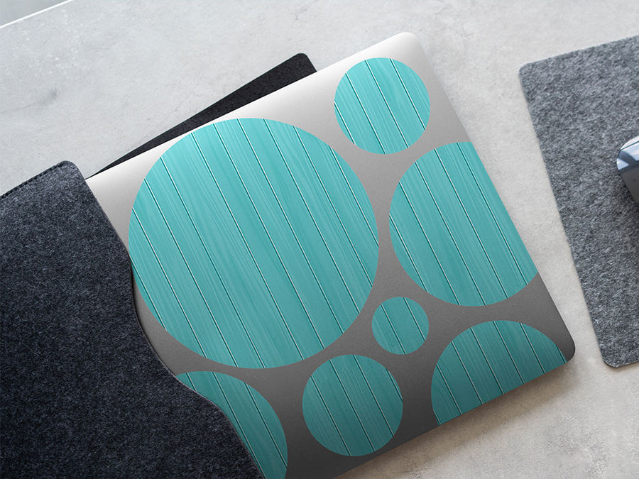 aqua DIY Laptop Stickers