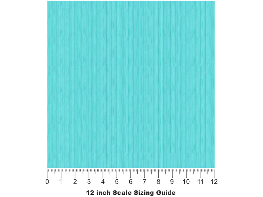 Aqua Wood Plank Vinyl Film Pattern Size 12 inch Scale~Rwraps Aqua Wood Plank Sizing Chart~3