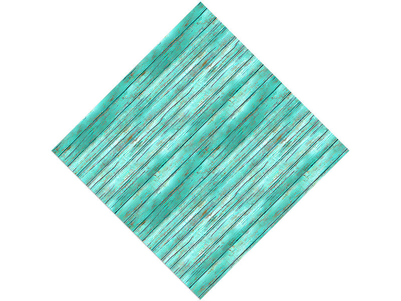 Aquamarine Wood Plank Vinyl Wrap Pattern