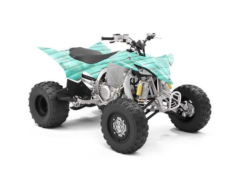 Aquamarine Wood Plank ATV Wrapping Vinyl