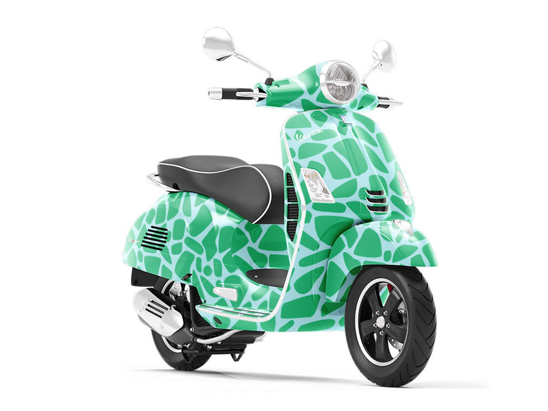 Aquamarine Cobblestone Vespa Scooter Wrap Film