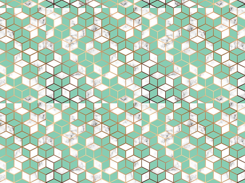 Aquamarine Cubes Tile Vinyl Wrap Pattern~Rwraps Series 914 Digitally Printed Vinyl Wrap~0