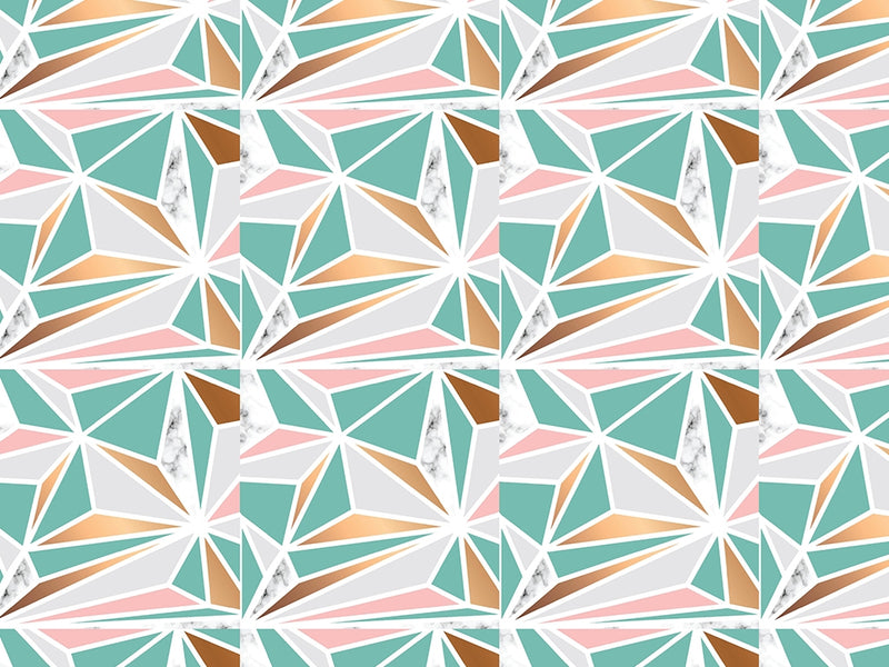 Aquamarine Star Tile Vinyl Wrap Pattern~Rwraps Series 914 Digitally Printed Vinyl Wrap~0