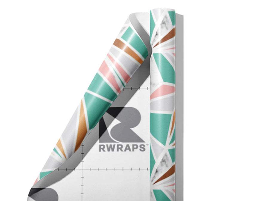 Aquamarine Star Tile Wrap Film Sheets~Rwraps Series 914 Aquamarine Star Tile Scrolled Sheet~4