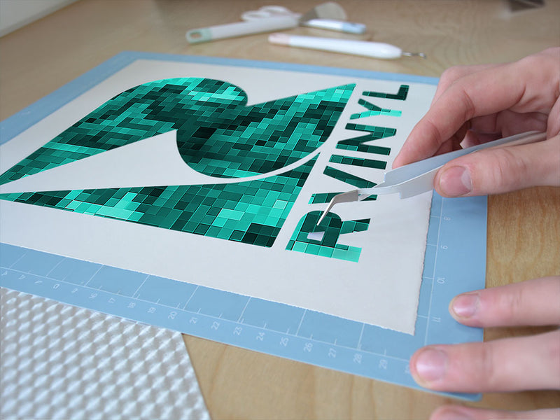 aquamarine start pixel Easy Weed Craft Vinyl