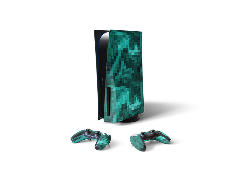 aquamarine start pixel Sony PS5 DIY Skin