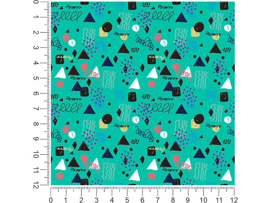 aquarius dawning abstract geometric 1ft x 1ft Craft Sheets