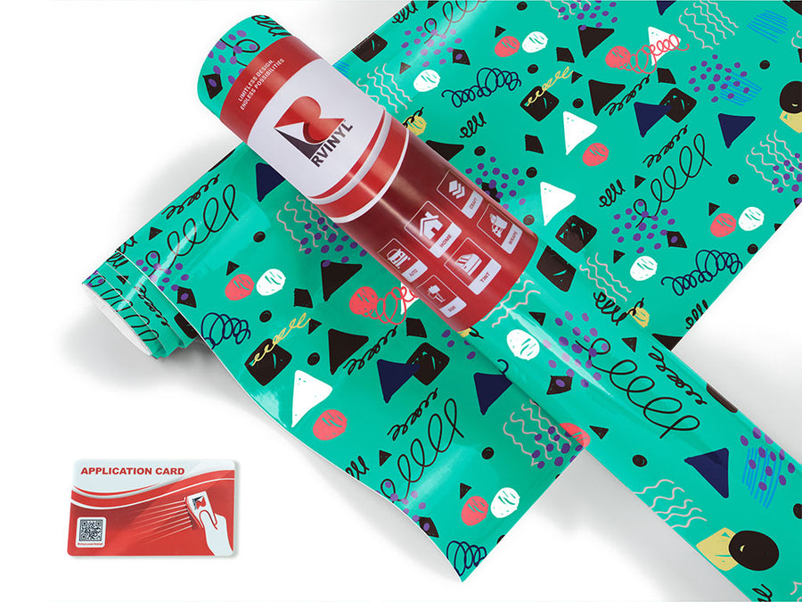aquarius dawning abstract geometric Craft Vinyl Roll