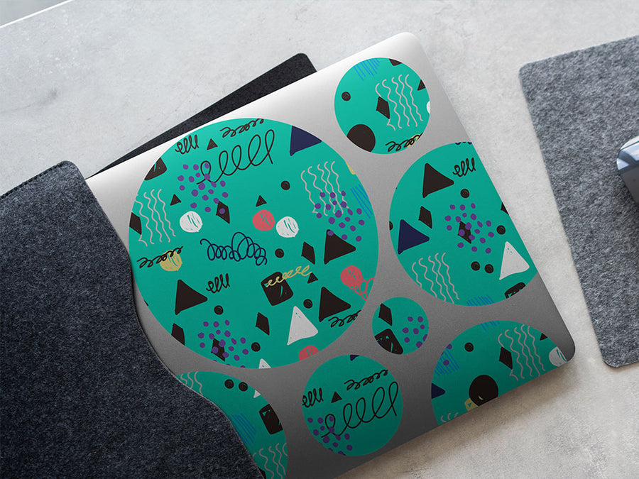 aquarius dawning abstract geometric DIY Laptop Stickers