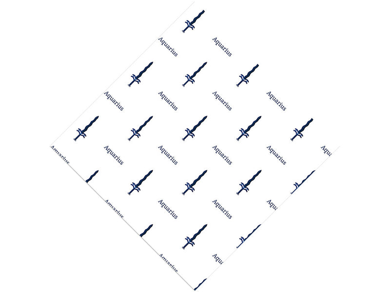 Aquarius Swords Astrology Vinyl Wrap Pattern