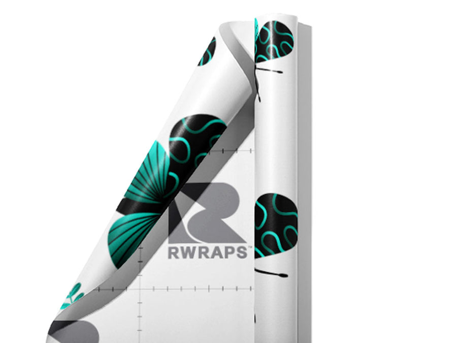 Aquatic Tones Bug Wrap Film Sheets~Rwraps Series 914 Aquatic Tones Bug Scrolled Sheet~3
