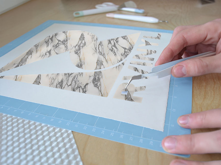 arabescato breccia white marble stone Easy Weed Craft Vinyl