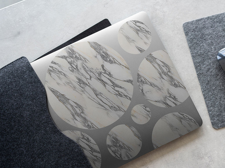 arabescato breccia white marble stone DIY Laptop Stickers