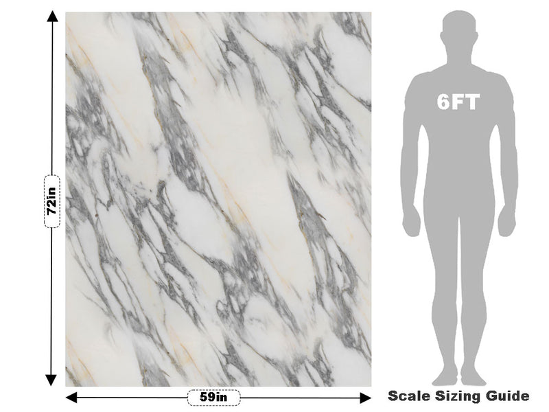 Arabescato Breccia-White Marble Vehicle Wrap Scale~Rwraps Series 914 Arabescato Breccia-White Marble Measurements~1