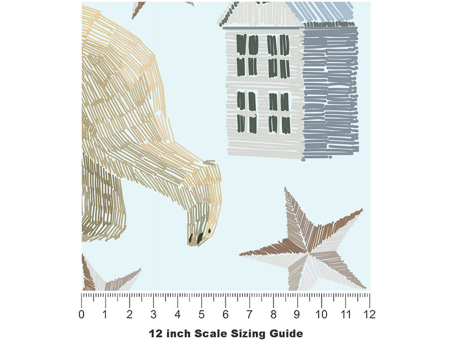 Arctic Circle Animal Vinyl Film Pattern Size 12 inch Scale~Rwraps Arctic Circle Animal Sizing Chart~2