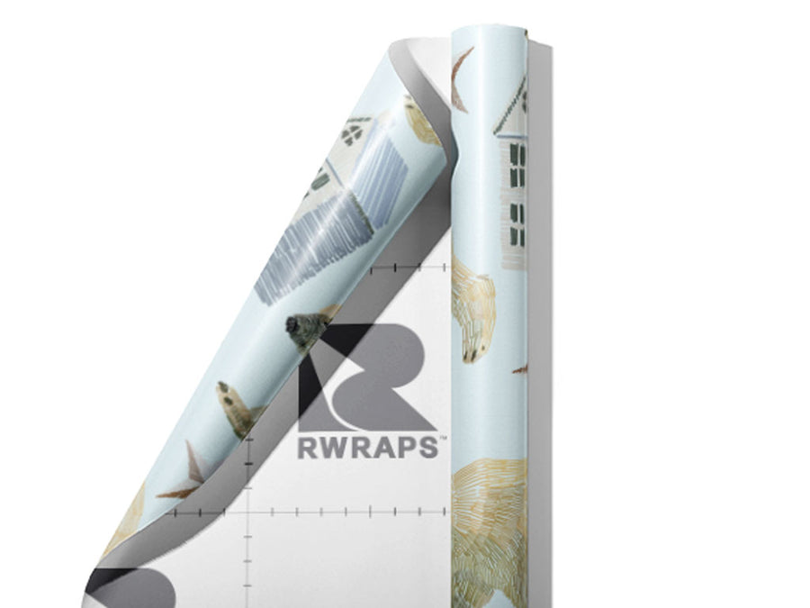 Arctic Circle Animal Wrap Film Sheets~Rwraps Series 914 Arctic Circle Animal Scrolled Sheet~3