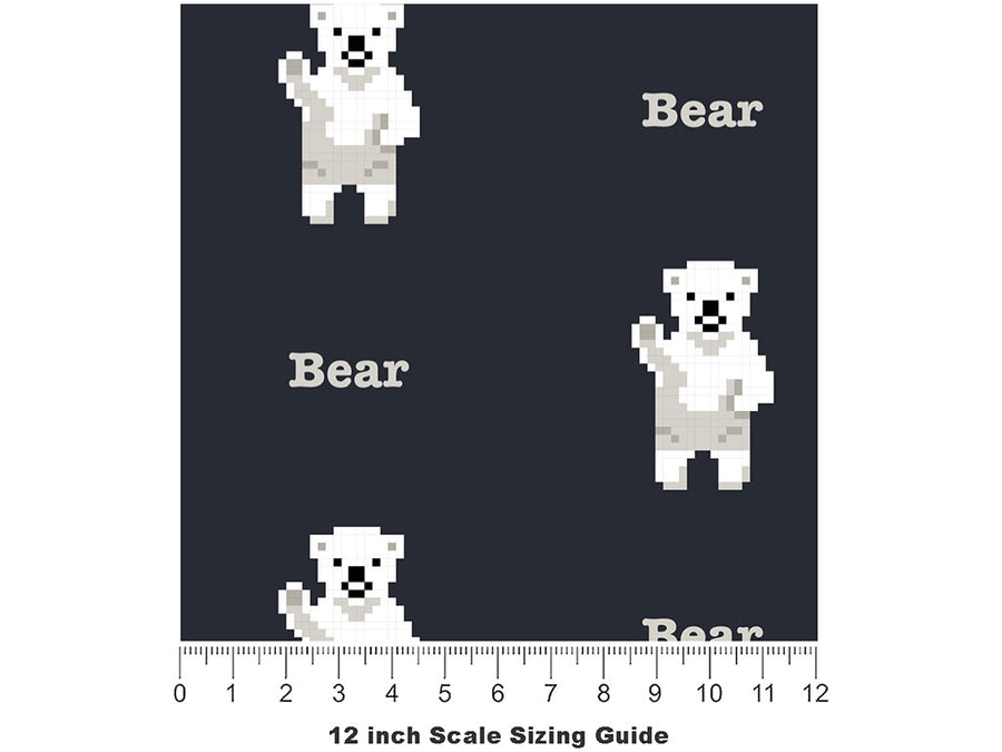 Arctic Pixels Animal Vinyl Film Pattern Size 12 inch Scale~Rwraps Arctic Pixels Animal Sizing Chart~2
