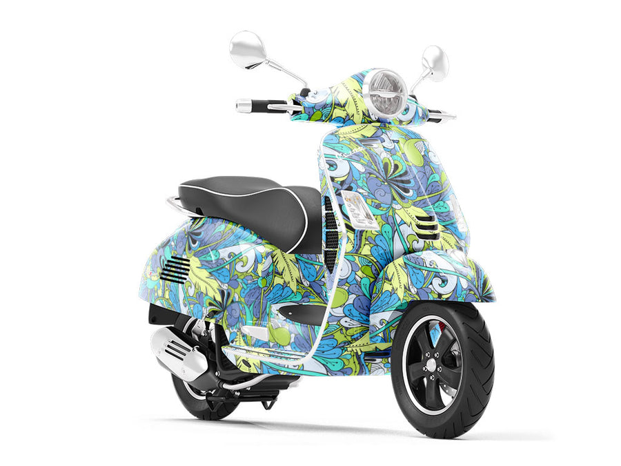 Arduinna Aesthetic Floral Vespa Scooter Wrap Film