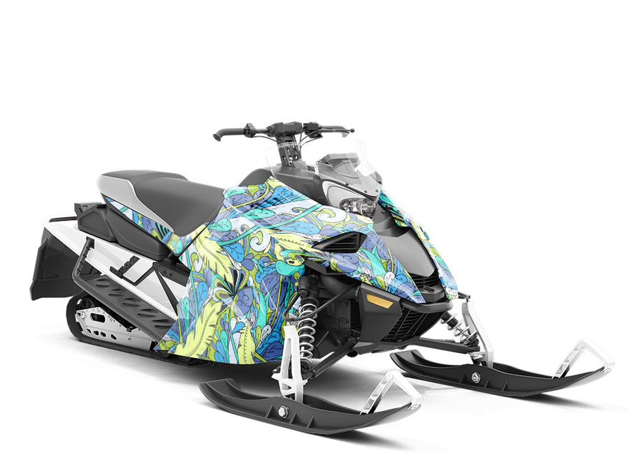 Arduinna Aesthetic Floral Custom Wrapped Snowmobile