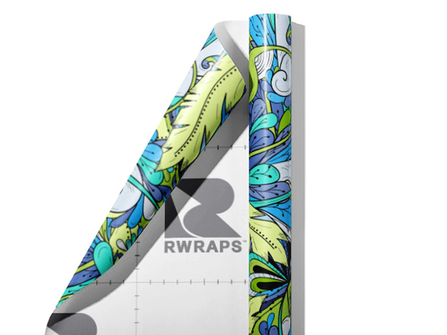 Arduinna Aesthetic Floral Wrap Film Sheets~Rwraps Series 914 Arduinna Aesthetic Floral Scrolled Sheet~3