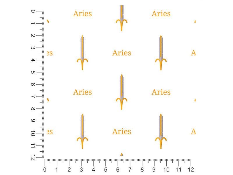 aries swords astrology 1ft x 1ft Craft Sheets