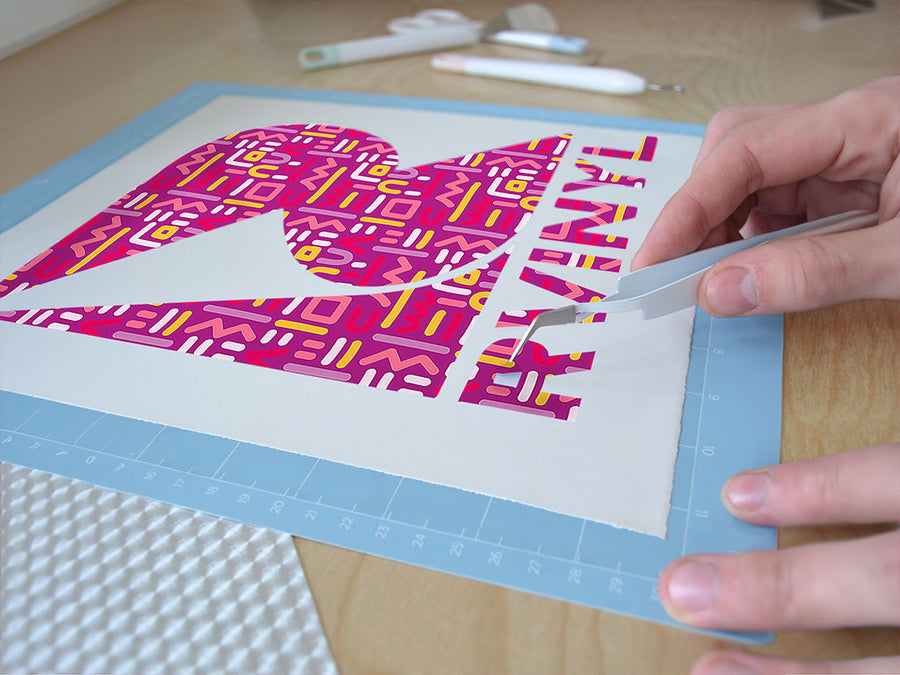 armor love abstract geometric Easy Weed Craft Vinyl