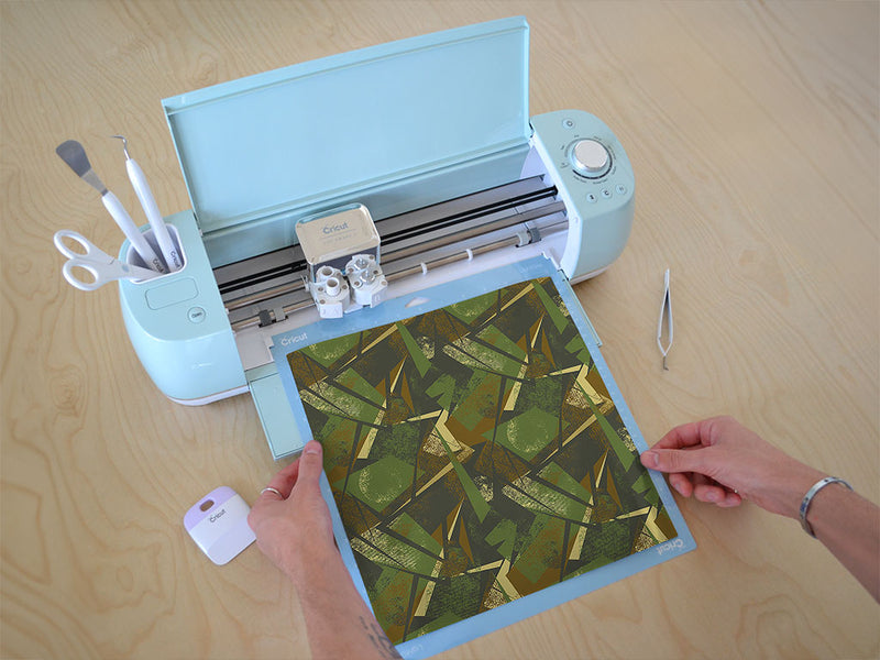 army dreamers abstract geometric Cricut Compatible Vinyl