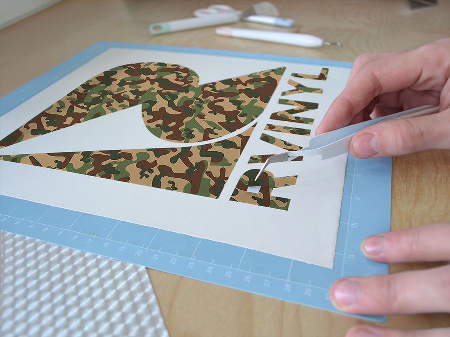 army machine camouflage Easy Weed Craft Vinyl