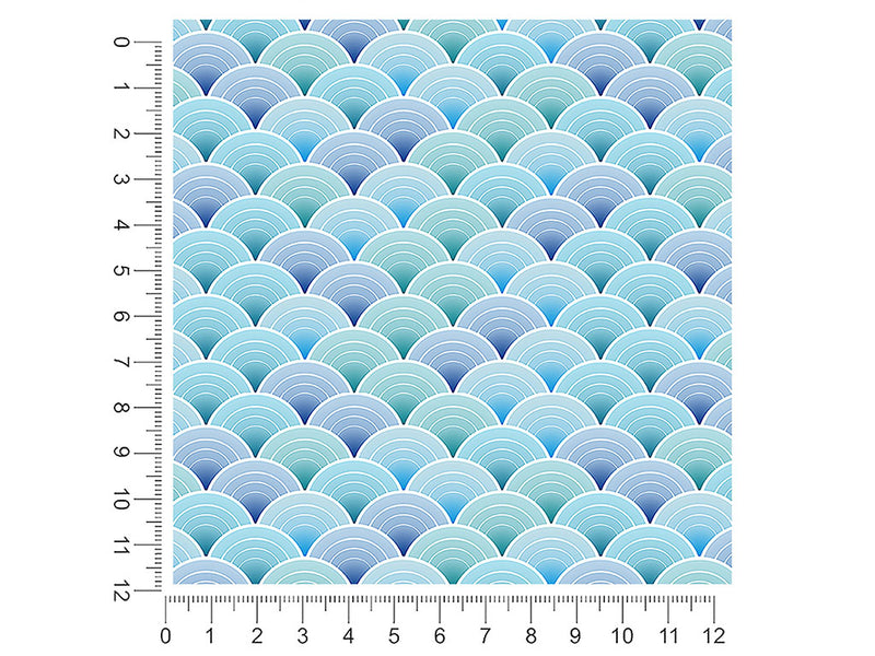 art deco waves water 1ft x 1ft Craft Sheets