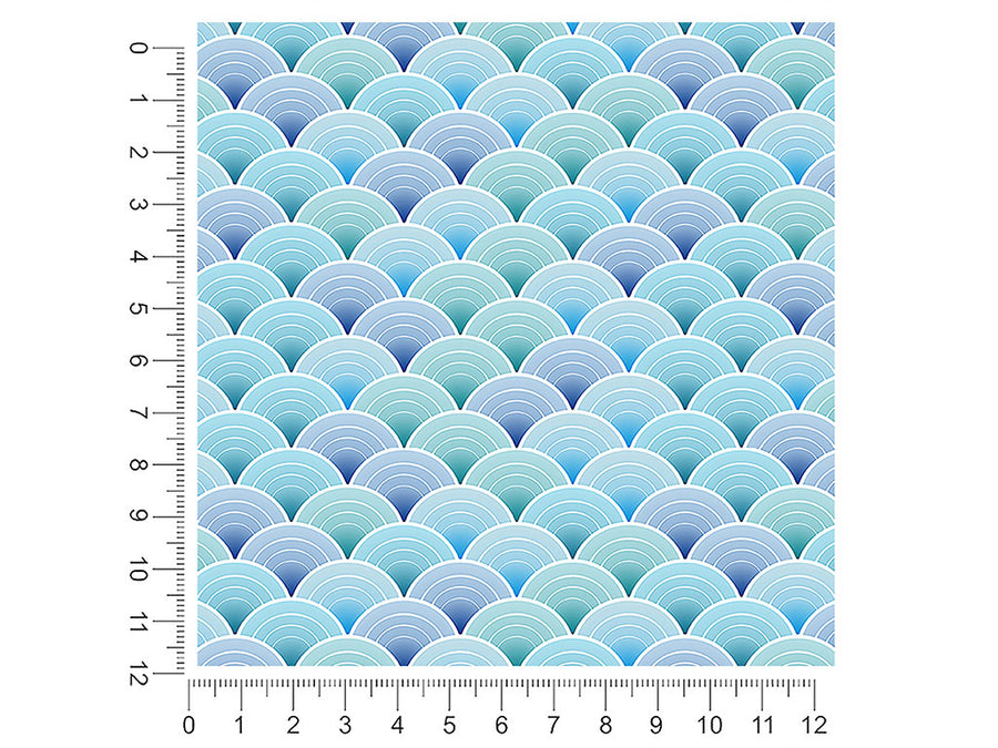 art deco waves water 1ft x 1ft Craft Sheets
