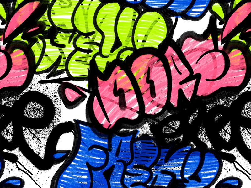 Artistic Foundations Graffiti Vinyl Wrap Pattern~Rwraps Series 914 Digitally Printed Vinyl Wrap~0