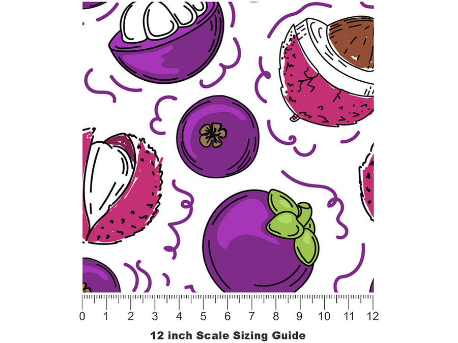 Asian Exports Fruit Vinyl Film Pattern Size 12 inch Scale~Rwraps Asian Exports Fruit Sizing Chart~2