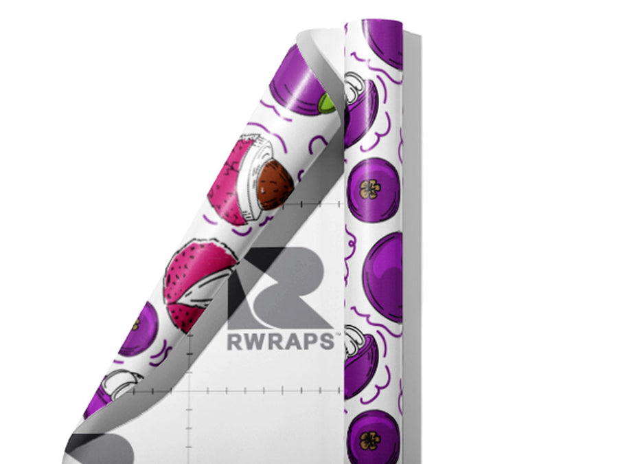 Asian Exports Fruit Wrap Film Sheets~Rwraps Series 914 Asian Exports Fruit Scrolled Sheet~3