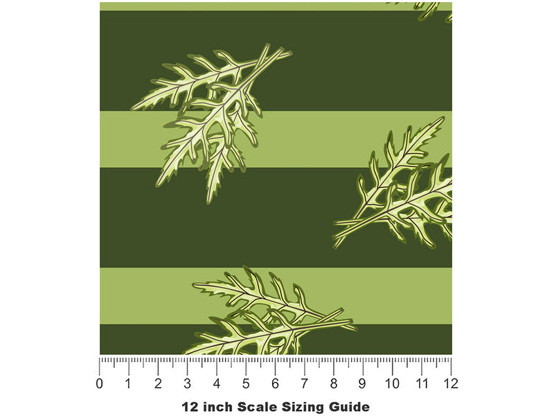 Astro Arugula Vegetable Vinyl Film Pattern Size 12 inch Scale~Rwraps Astro Arugula Vegetable Sizing Chart~2