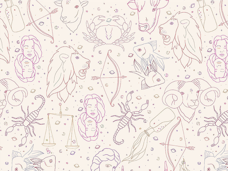 Astrological Outlines Astrology Vinyl Wrap Pattern~Rwraps Series 914 Digitally Printed Vinyl Wrap~0