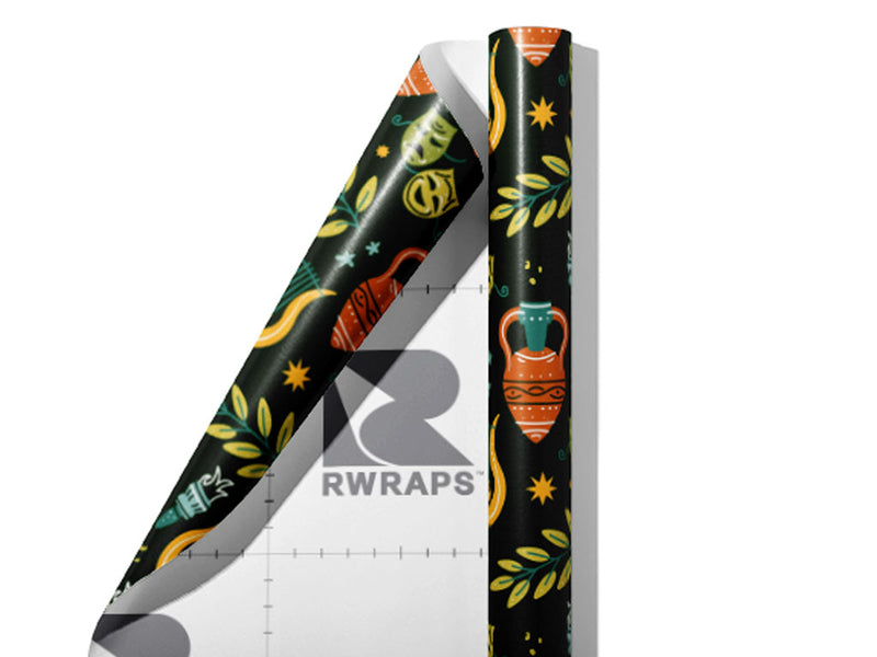 Athenian Dionysia Greco Roman Wrap Film Sheets~Rwraps Series 914 Athenian Dionysia Greco Roman Scrolled Sheet~3