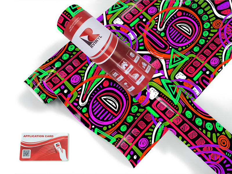 atlantic city abstract geometric Craft Vinyl Roll
