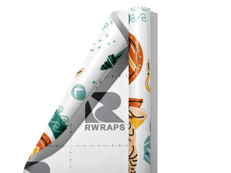 Atlas Pillars Greco Roman Wrap Film Sheets~Rwraps Series 914 Atlas Pillars Greco Roman Scrolled Sheet~3