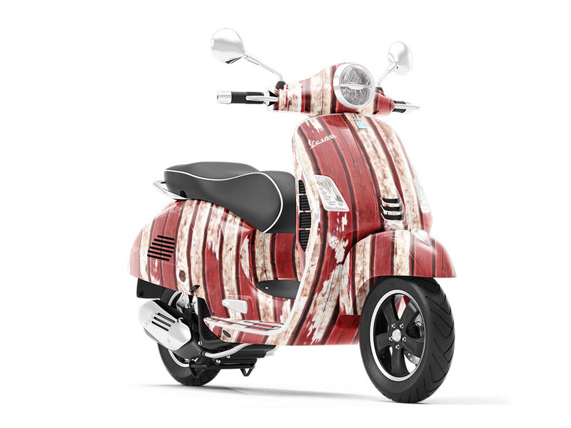 Auburn Bleach Wood Plank Vespa Scooter Wrap Film