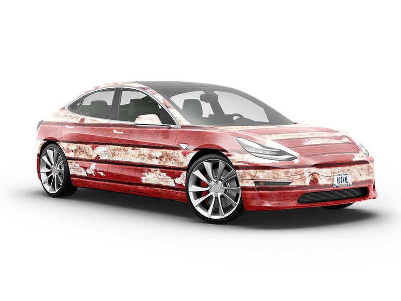 Auburn Bleach Wood Plank Vehicle Vinyl Wrap