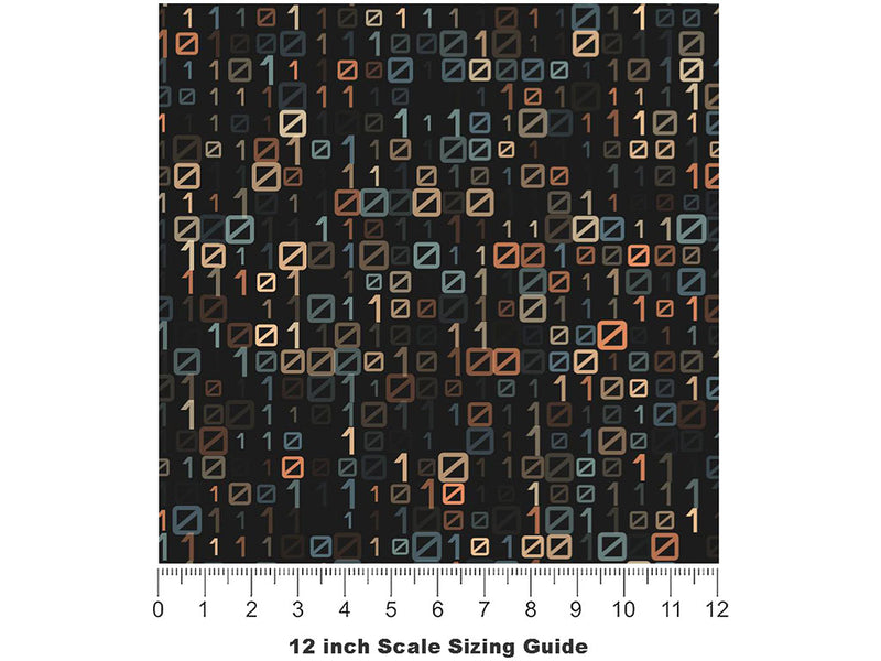 Auburn Matrix Technology Vinyl Film Pattern Size 12 inch Scale~Rwraps Auburn Matrix Technology Sizing Chart~3