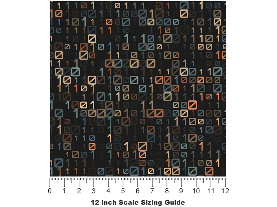 Auburn Matrix Technology Vinyl Film Pattern Size 12 inch Scale~Rwraps Auburn Matrix Technology Sizing Chart~3