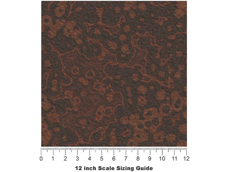 Auburn Polution Rust Vinyl Film Pattern Size 12 inch Scale~Rwraps Auburn Polution Rust Sizing Chart~3