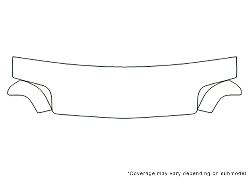 90 3M Clear Bra Hood Precut PPF Diagram