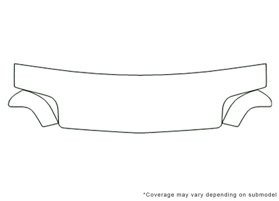 90 3M Clear Bra Hood Precut PPF Diagram