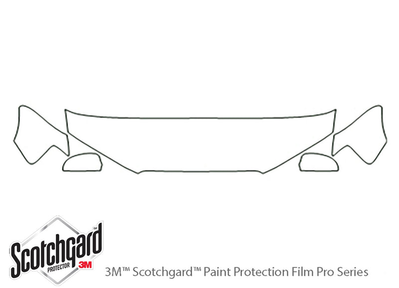 a3 3M Clear Bra Hood Precut PPF Diagram