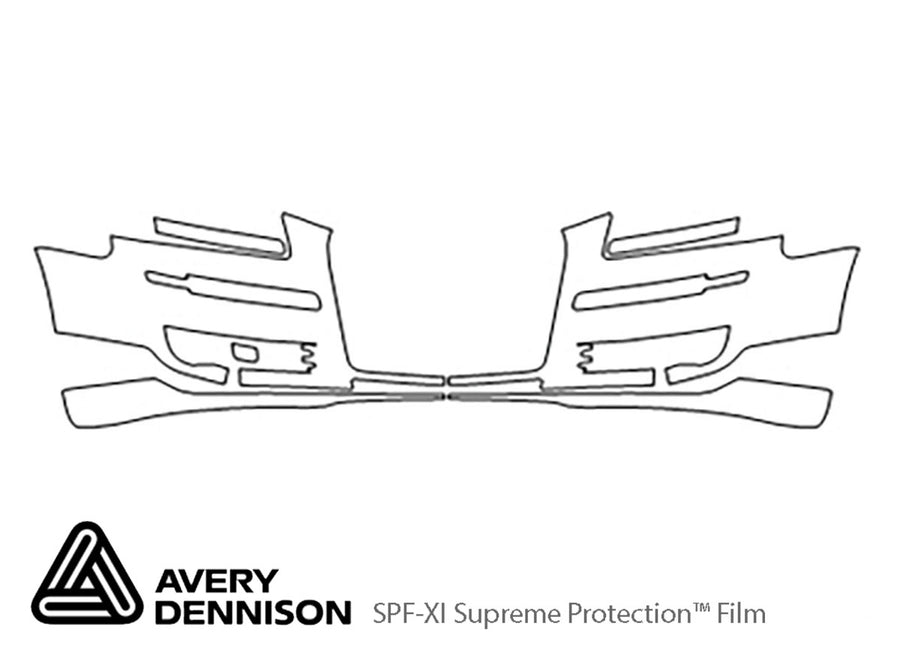 a3 Avery Dennison Clear Bra Bumper Precut PPF Diagram